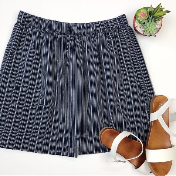 GAP cotton and linen blend striped mini skirt - Picture 1 of 7